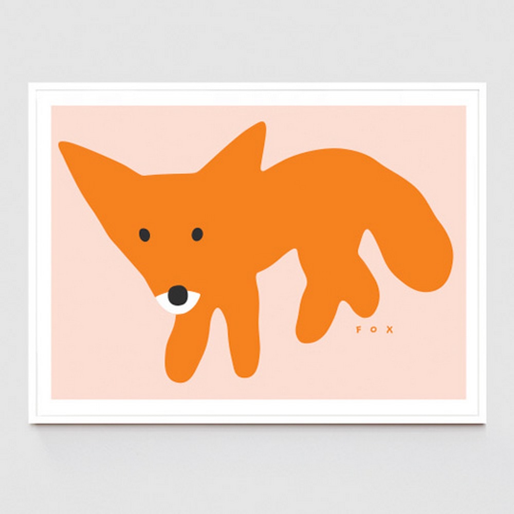 ArtPrint - Red Fox Pink
